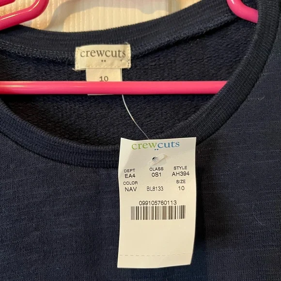 Crewcuts navy, pink and gingham dress size 10, NWT - Picture 4 of 13